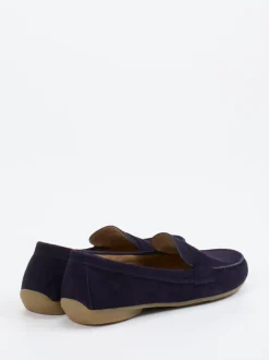 Gabor – Loafer aus Veloursleder in Dunkelblau