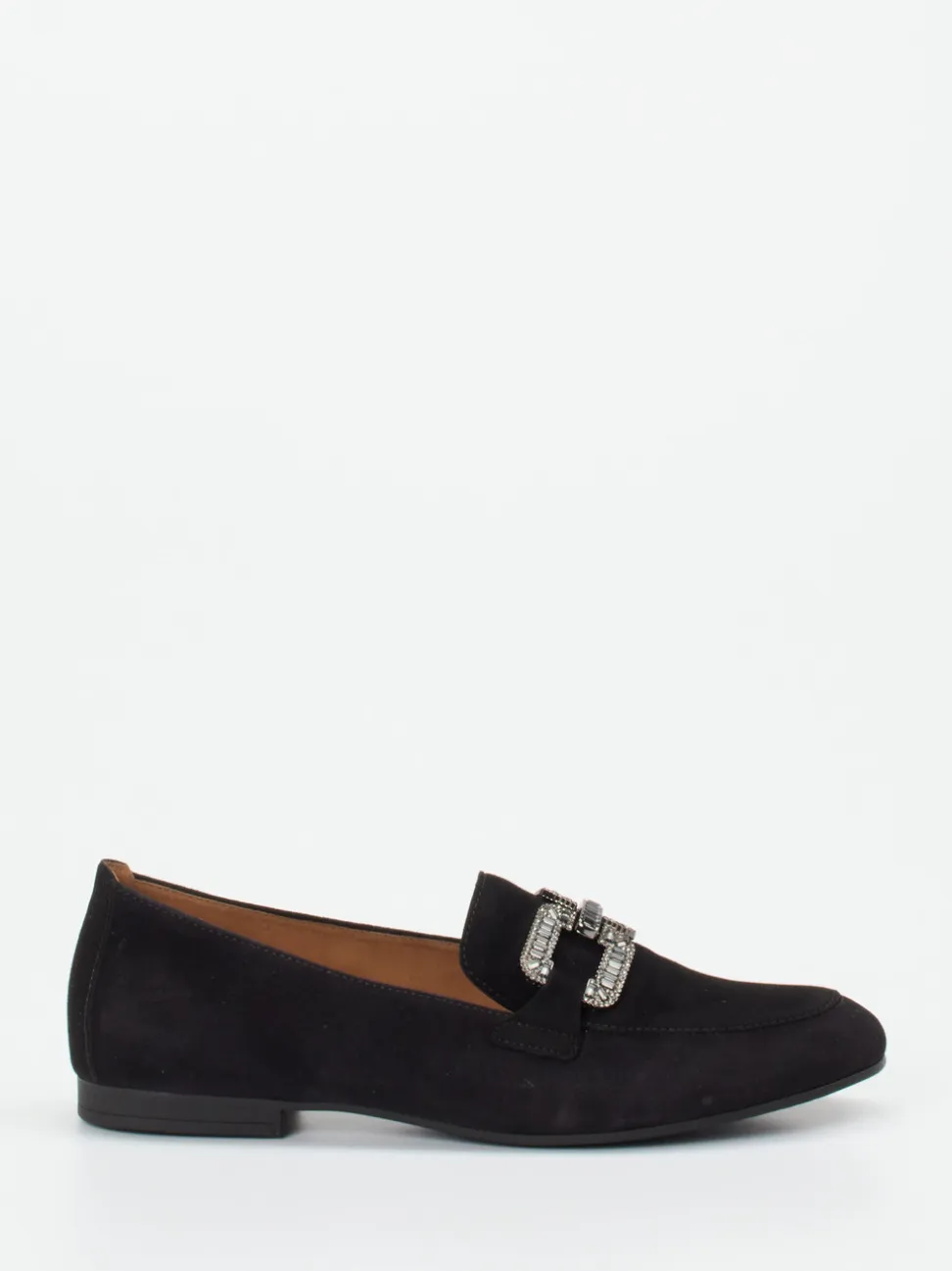 Gabor – Loafer aus Veloursleder Schwarz Strass