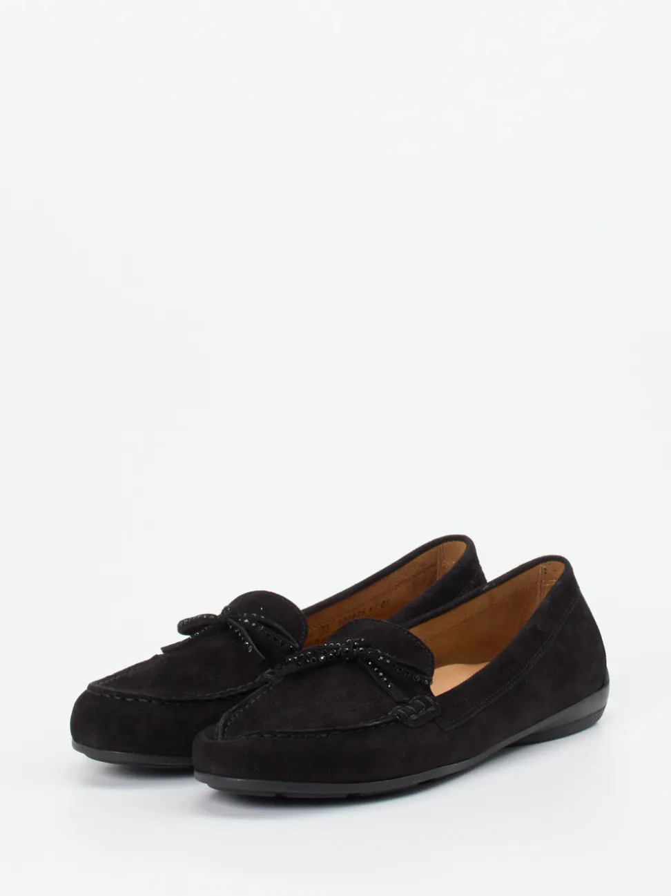 Gabor – Loafer aus Veloursleder in Schwarz
