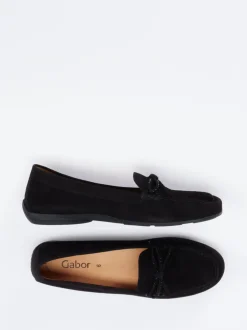 Gabor – Loafer aus Veloursleder in Schwarz
