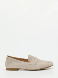 Gabor – Loafer aus Veloursleder in Beigegrau