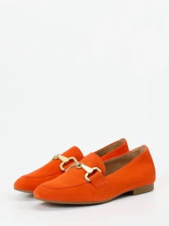 Gabor – Loafer aus Veloursleder in Orange