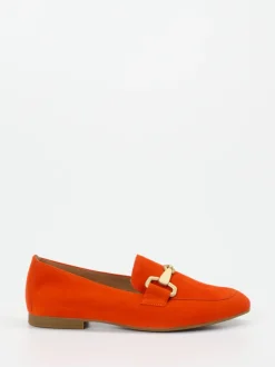 Gabor – Loafer aus Veloursleder in Orange