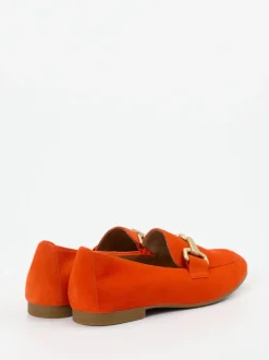 Gabor – Loafer aus Veloursleder in Orange