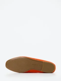 Gabor – Loafer aus Veloursleder in Orange