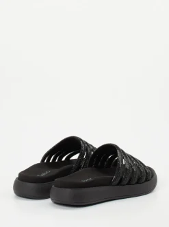 Gabor – Pantolette aus Metallicleder Schwarz