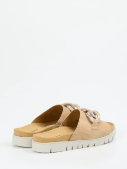 Gabor – Pantolette aus Veloursleder mit Gliederkette