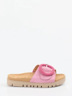 Gabor – Pantolette aus Veloursleder in Rosa