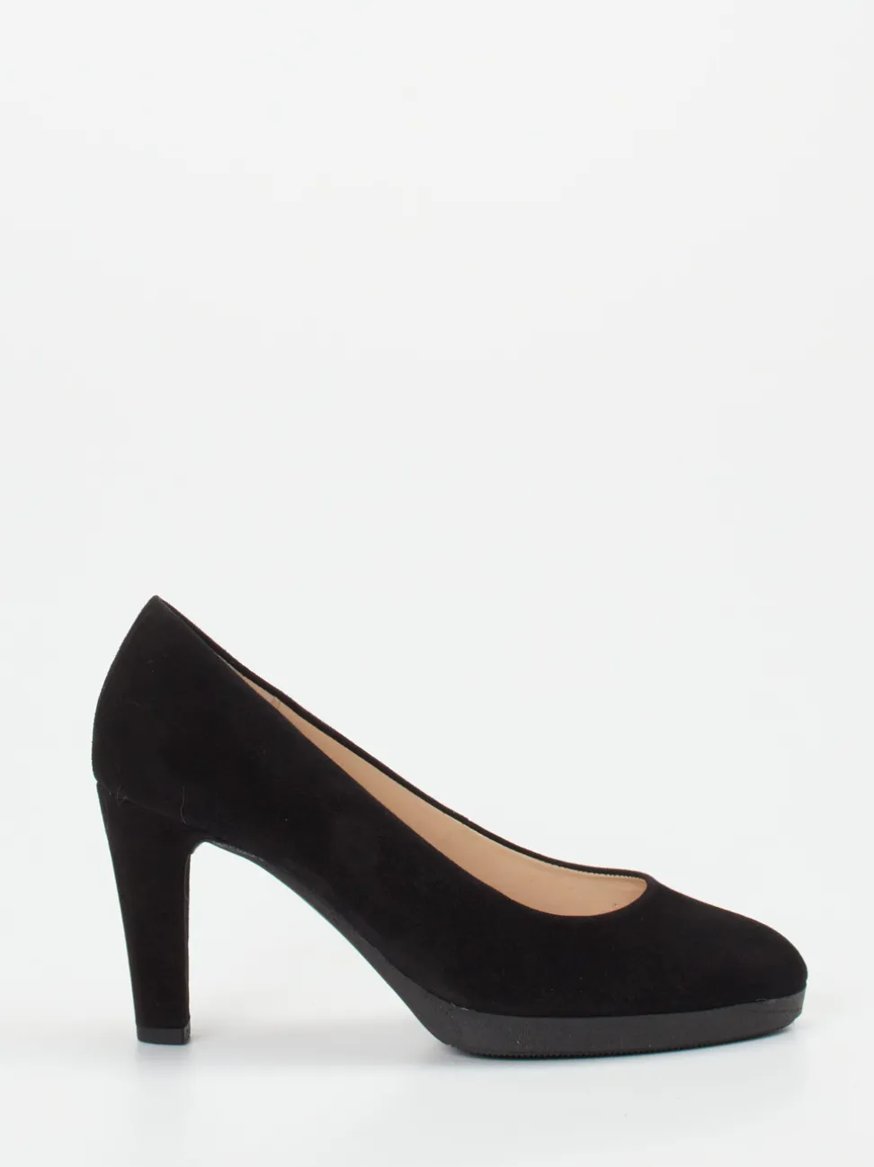 Gabor – Plateau-Pumps aus Veloursleder schwarz