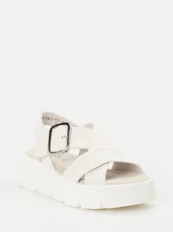 Gabor – Plateausandale aus Lammleder Offwhite