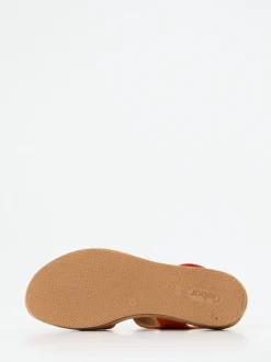Gabor – Plateausandale aus Veloursleder Orange