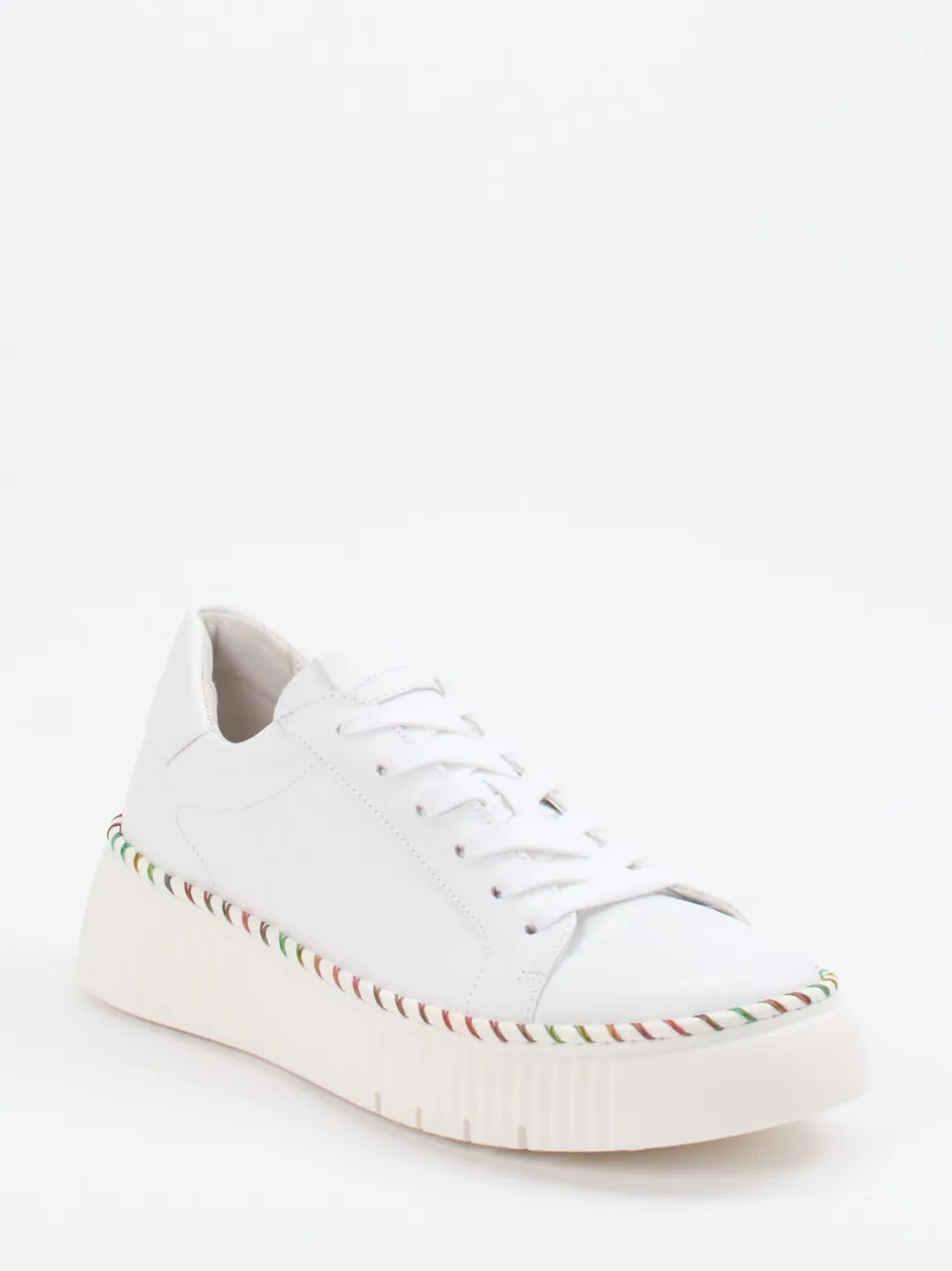 Gabor – Plateau-Sneaker aus Kalbleder Weiß
