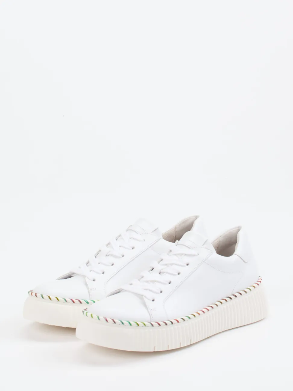 Gabor – Plateau-Sneaker aus Kalbleder Weiß