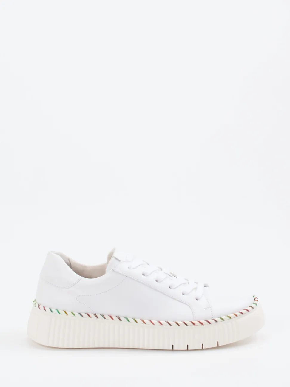 Gabor – Plateau-Sneaker aus Kalbleder Weiß