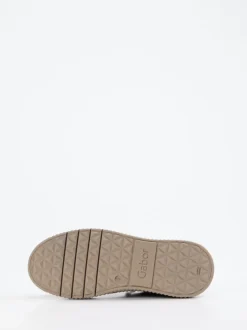 Gabor – Plateau-Sneaker aus Veloursleder Taupe