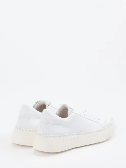 Gabor – Plateau-Sneaker aus Kalbleder weiß