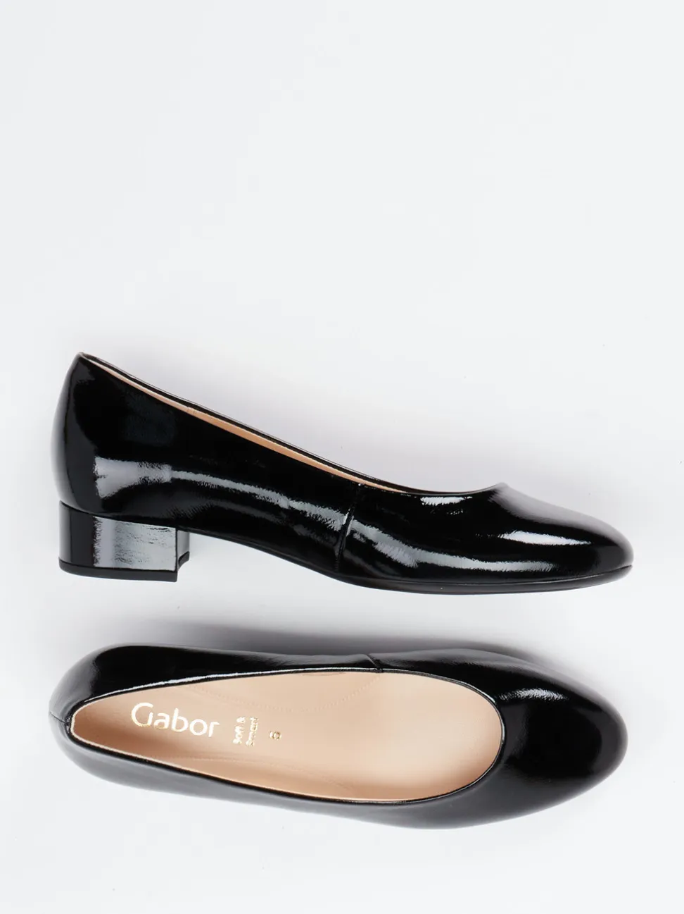 Gabor – Pumps aus Lackleder schwarz glänzend
