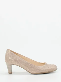 Gabor – Pumps aus Metallicleder in Champagner