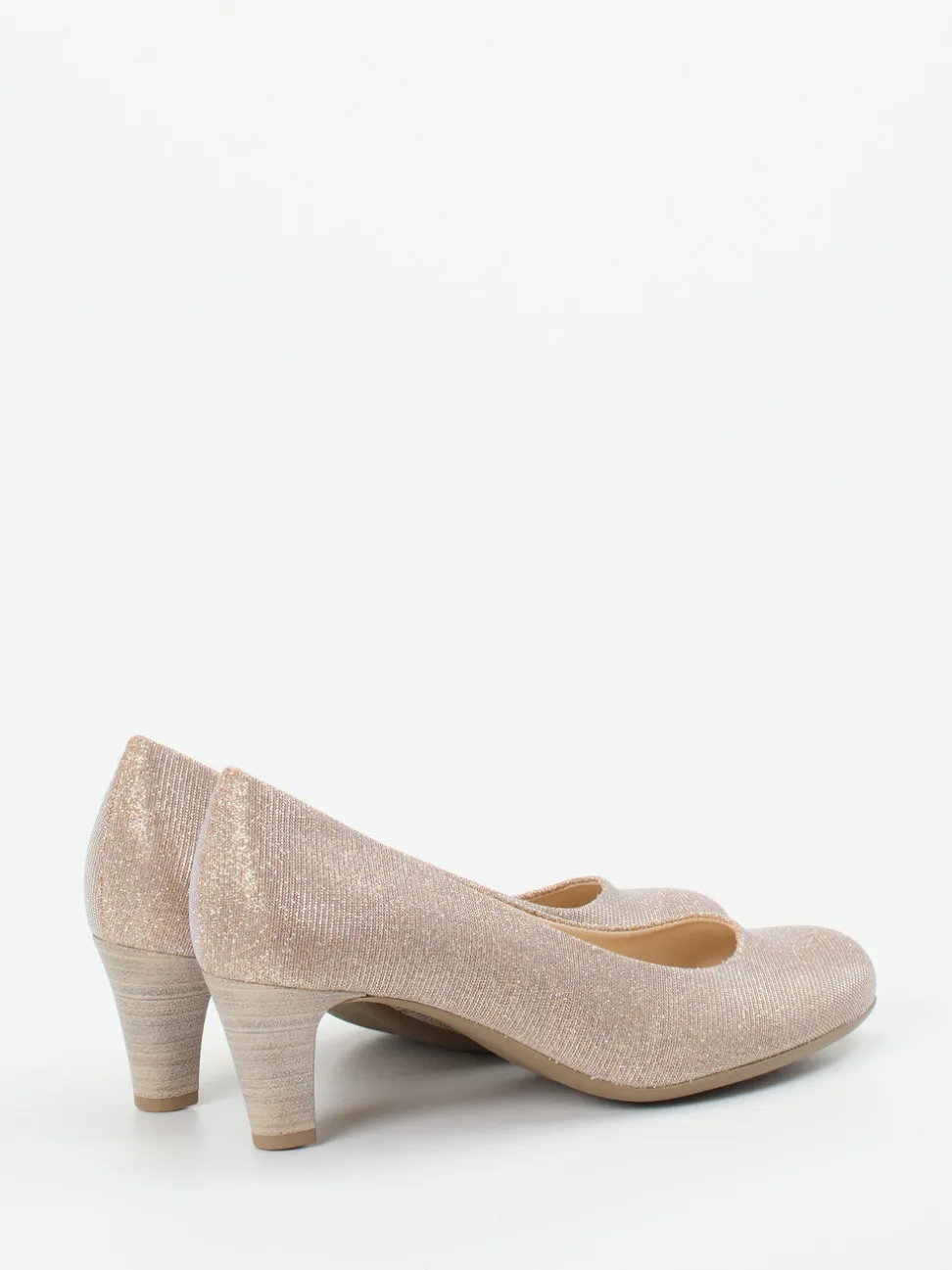 Gabor – Pumps aus Metallicleder in Champagner