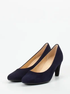 Gabor – Pumps aus Veloursleder in Dunkelblau