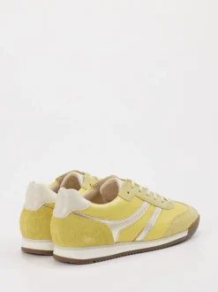 Gabor – Retro-Sneaker aus Veloursleder Pastellgelb