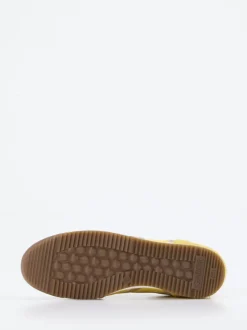 Gabor – Retro-Sneaker aus Veloursleder Pastellgelb
