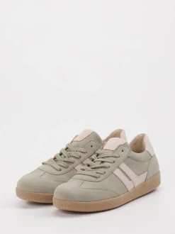 Gabor – Retro-Sneaker aus Veloursleder salbeigrau