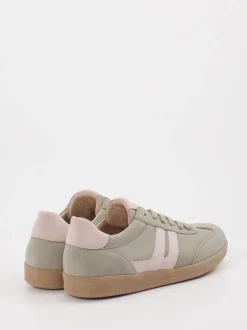 Gabor – Retro-Sneaker aus Veloursleder salbeigrau