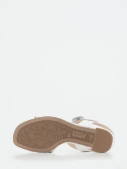 Gabor – Sandalen aus Lammleder weiß glänzend