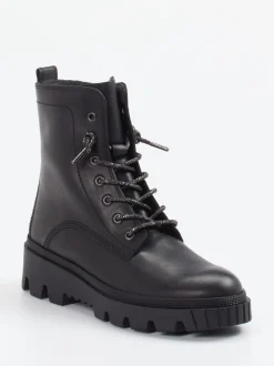 Gabor – Schnürboots aus Leder in Schwarz
