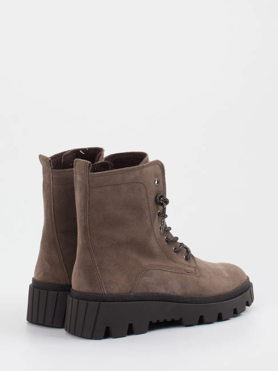 Gabor – Schnürboots aus Veloursleder mittelbraun