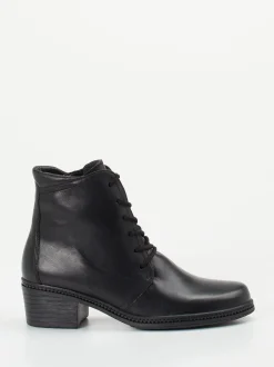Gabor – Schnürstiefelette aus Kalbleder Schwarz