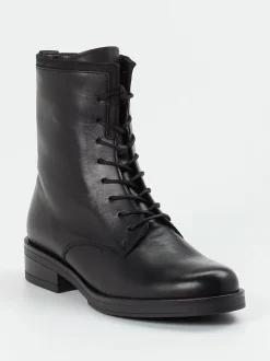 Gabor – Schnürstiefeletten aus Kalbleder Schwarz