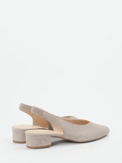 Gabor – Slingpumps aus Veloursleder in Beige