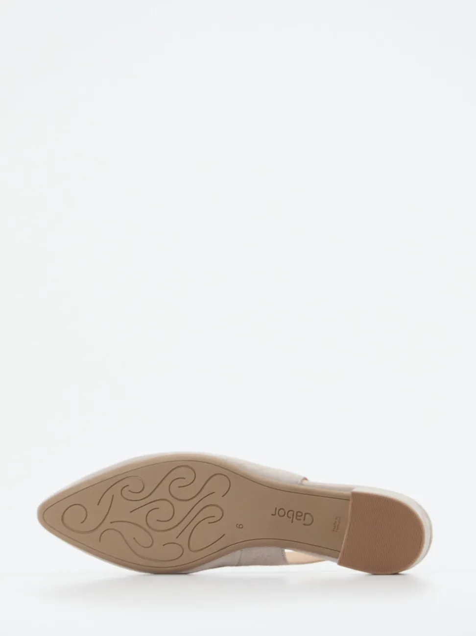 Gabor – Slingpumps aus Veloursleder in Beige