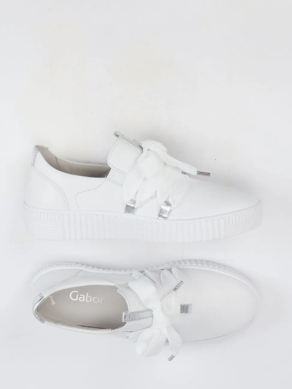 Gabor – Slip-On-Sneaker aus Hirschleder weiß