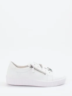 Gabor – Sneaker aus Kalbleder mit Schmuckdetails