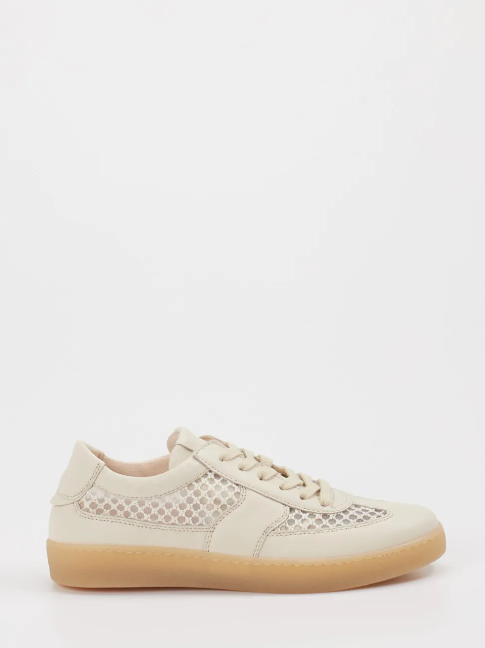 Gabor – Sneaker aus Leder und Mesh Beige