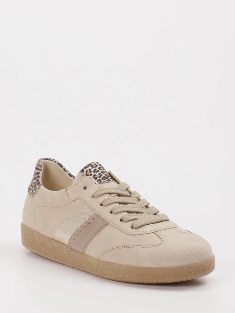 Gabor – Sneaker aus Veloursleder mit Leoprint