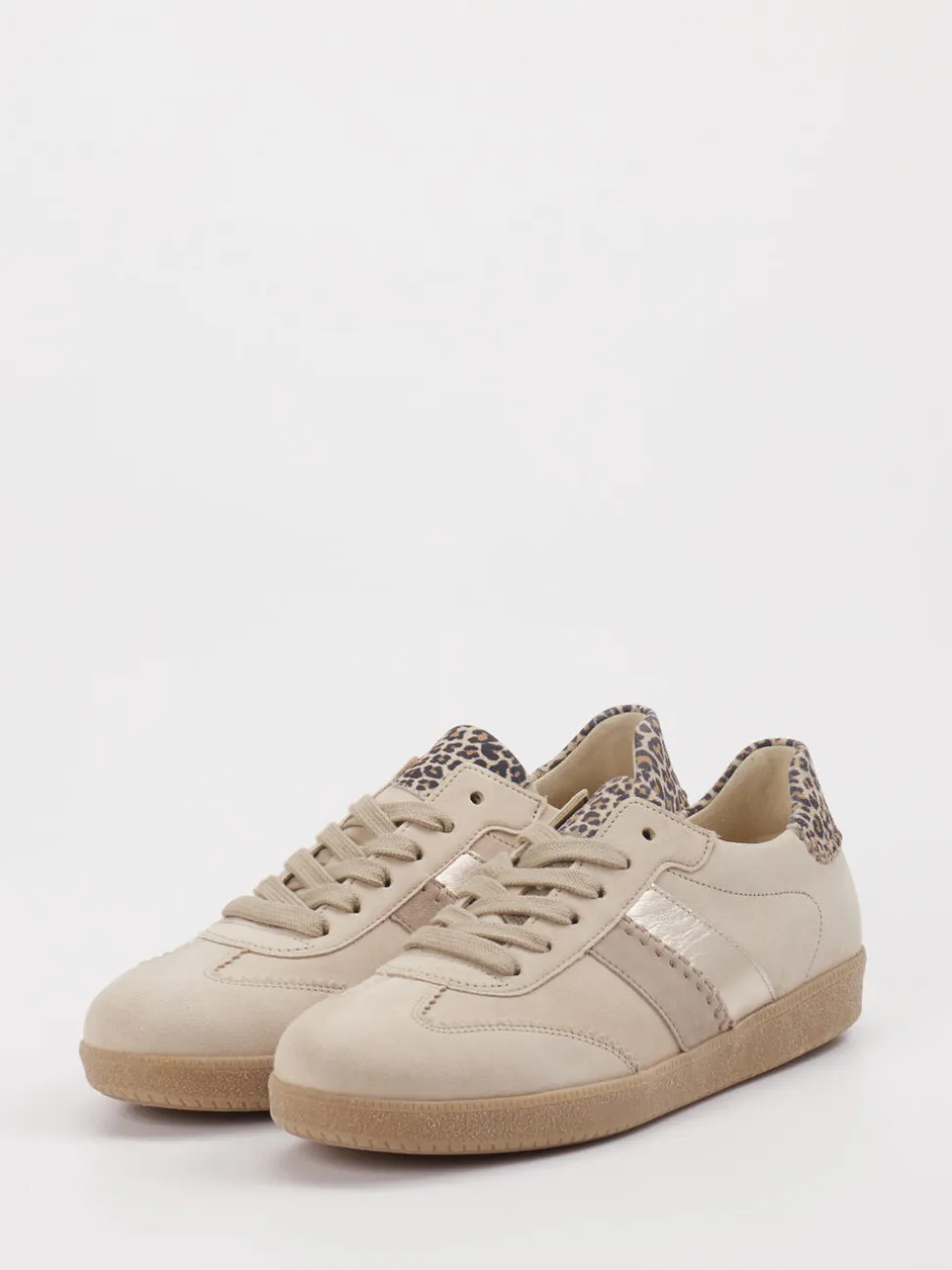 Gabor – Sneaker aus Veloursleder mit Leoprint