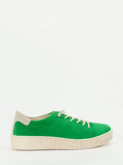 Gabor – Sneaker aus Veloursleder in Grasgrün