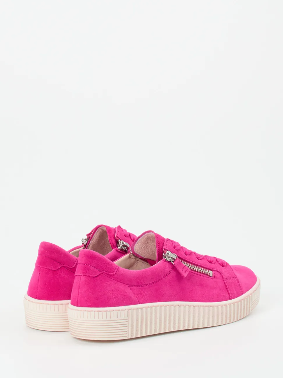 Gabor – Sneaker aus Veloursleder in Fuchsia