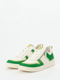 Gabor – Sneaker aus Veloursleder und Kalbleder cremeweiß
