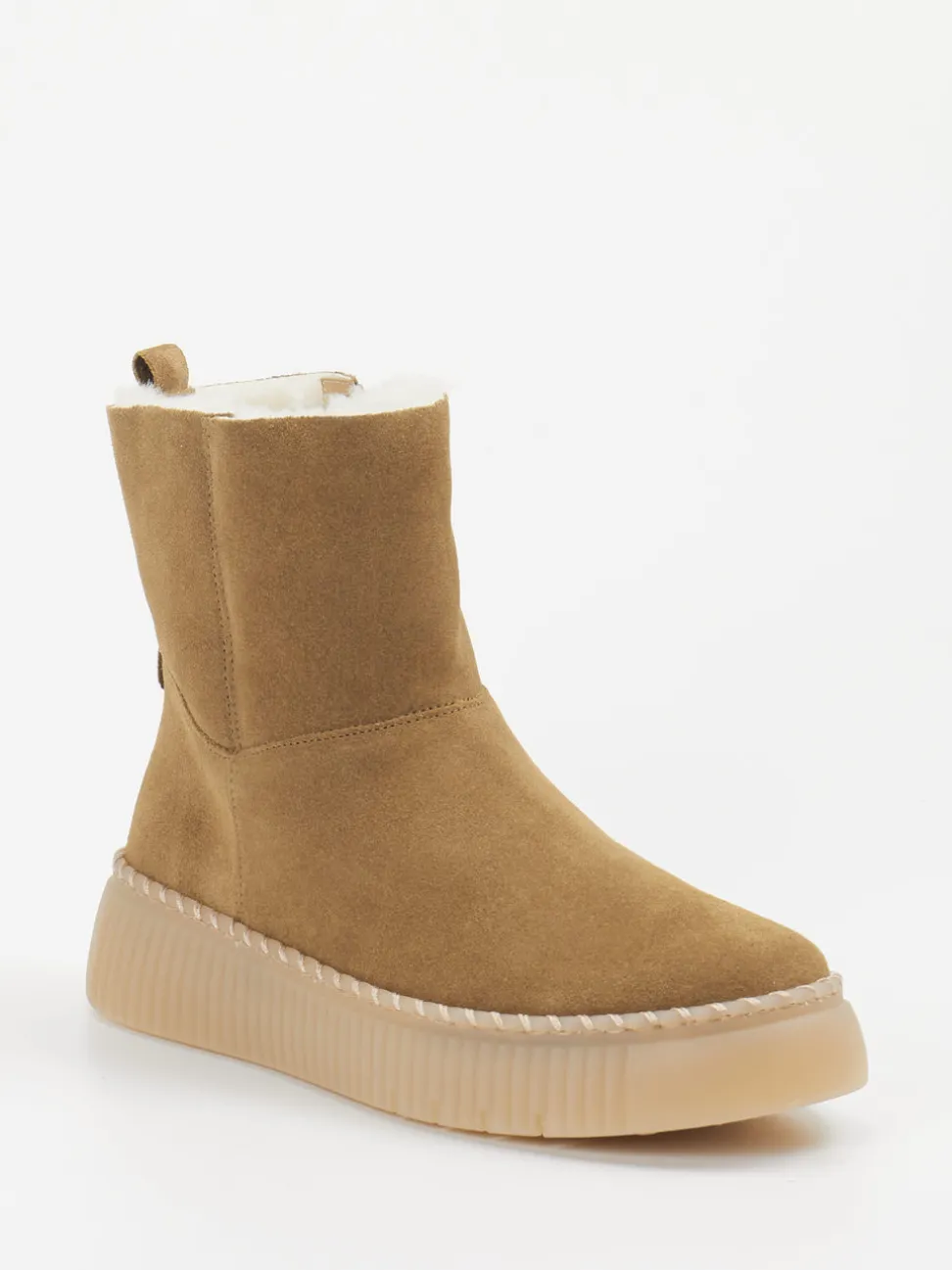 Gabor – Stiefelette aus Veloursleder cognacbraun