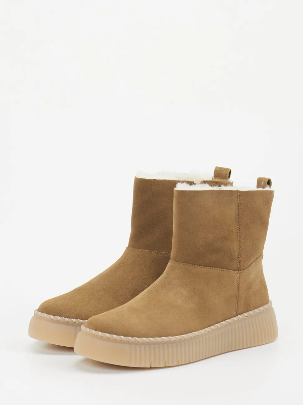 Gabor – Stiefelette aus Veloursleder cognacbraun