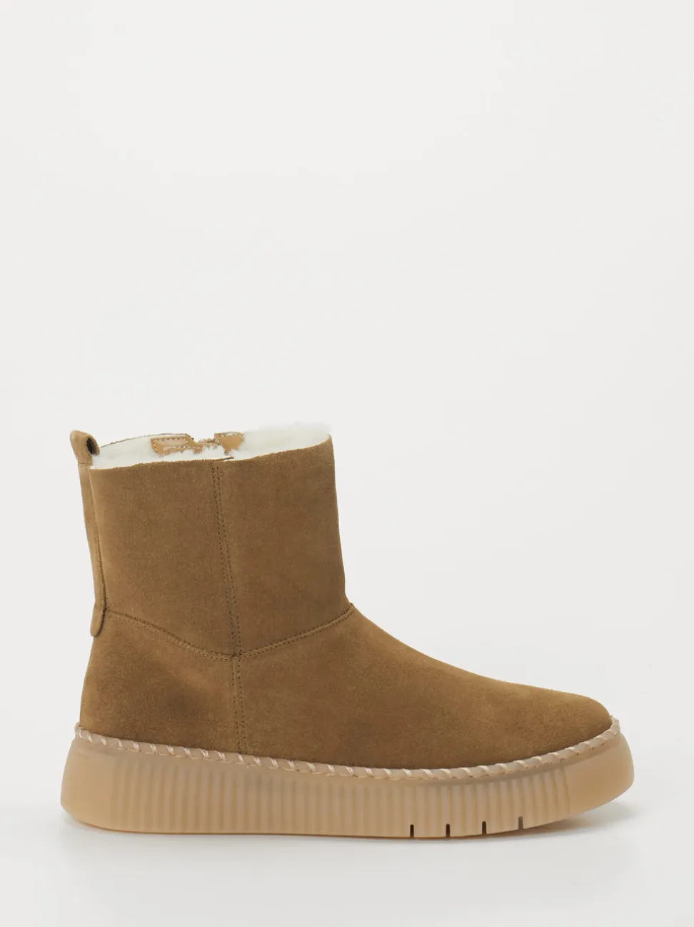 Gabor – Stiefelette aus Veloursleder cognacbraun