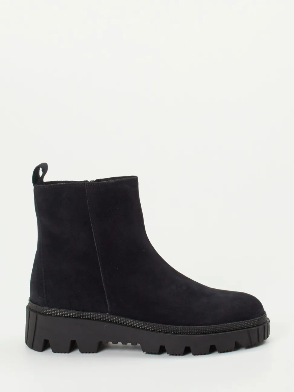 Gabor – Stiefeletten aus Veloursleder tiefschwarz