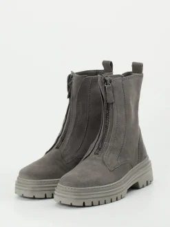 Gabor – Stiefeletten aus Veloursleder in Grau