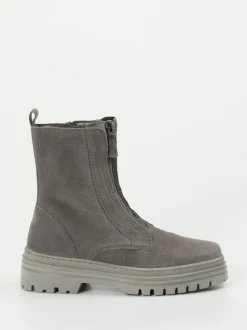 Gabor – Stiefeletten aus Veloursleder in Grau