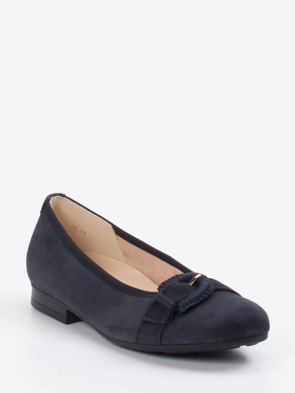Gabor Comfort – Ballerinas aus Veloursleder Dunkelblau